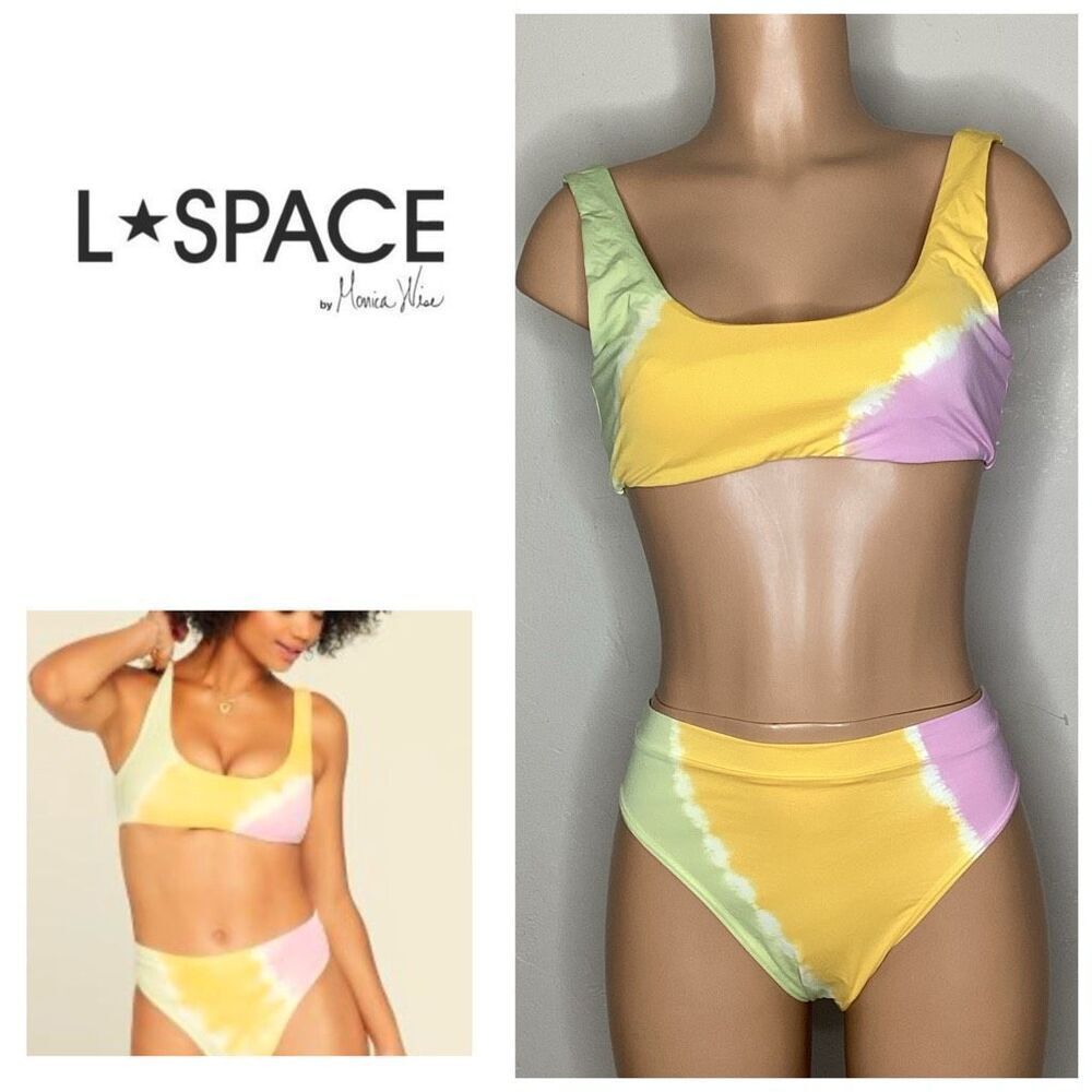 New. L*SPACE tie dye bikini. XL. Retails $220